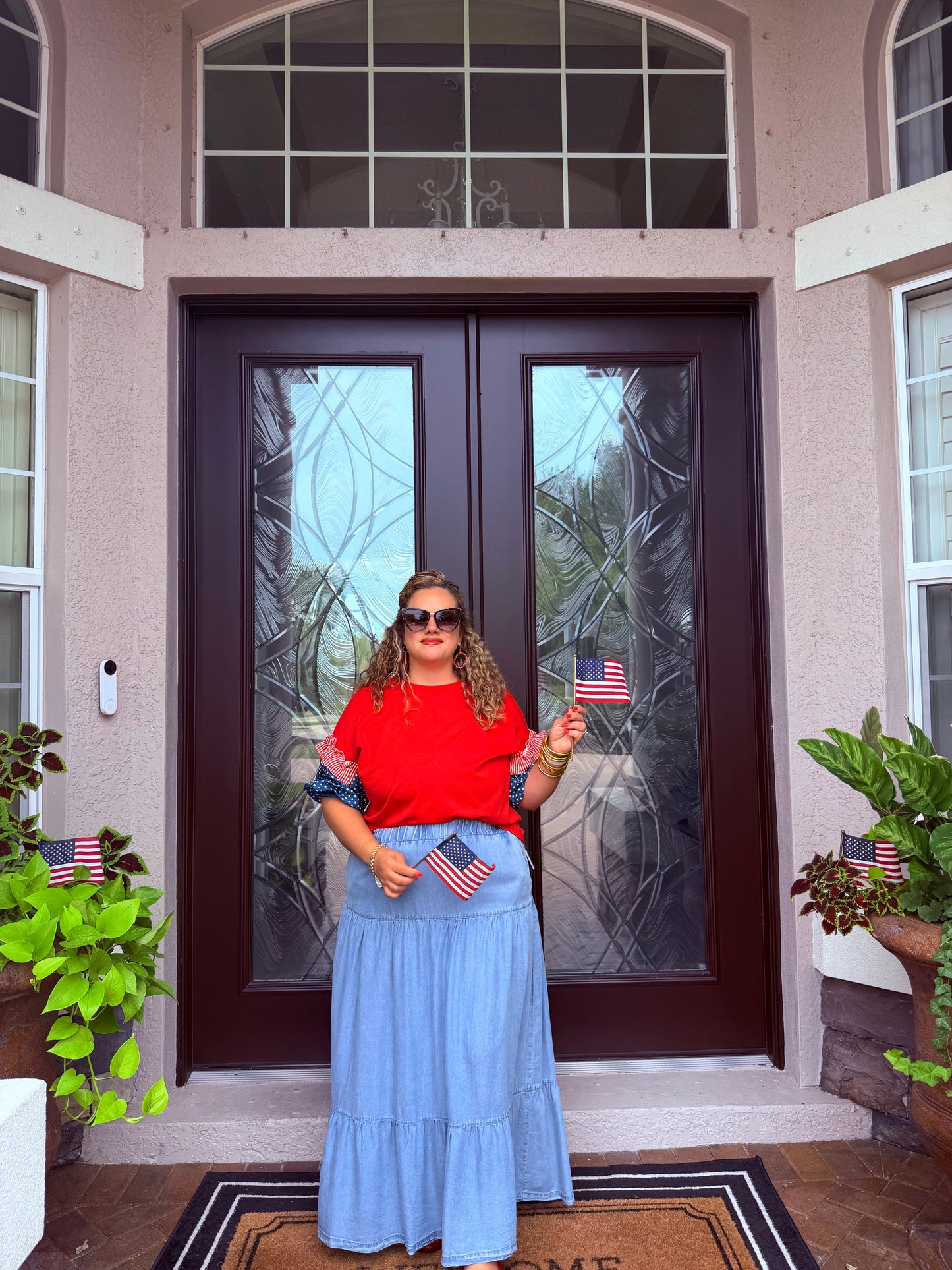 Stars and Stripes Puff Sleeve
