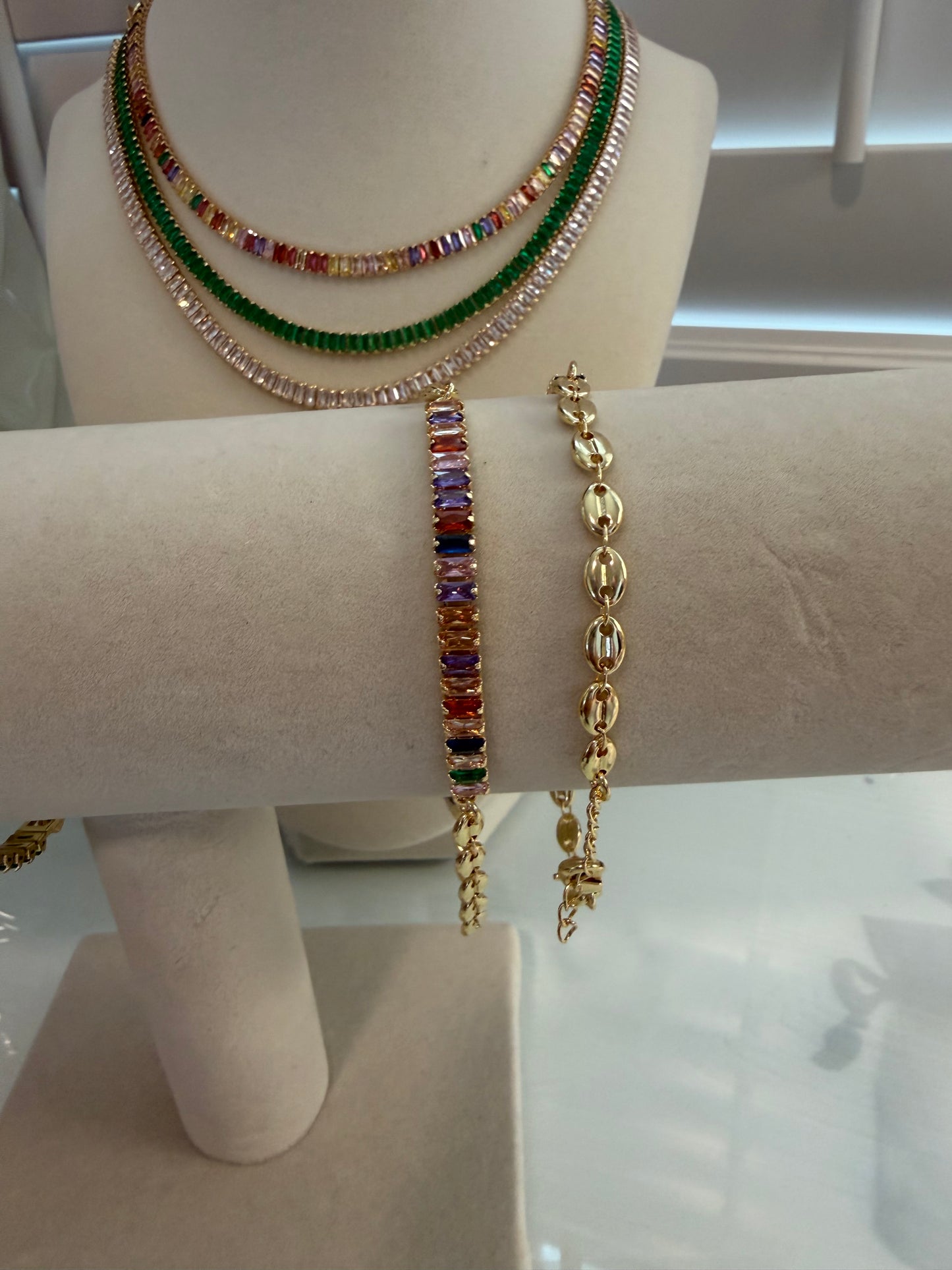 Rainbow Tennis Bracelet