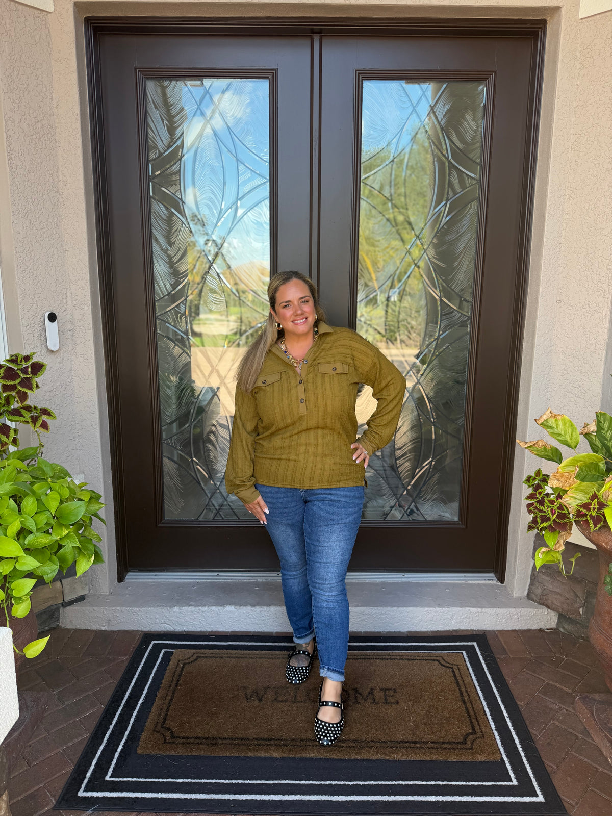 Olive Luxe Knit Top