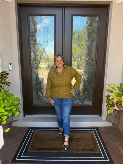 Olive Luxe Knit Top