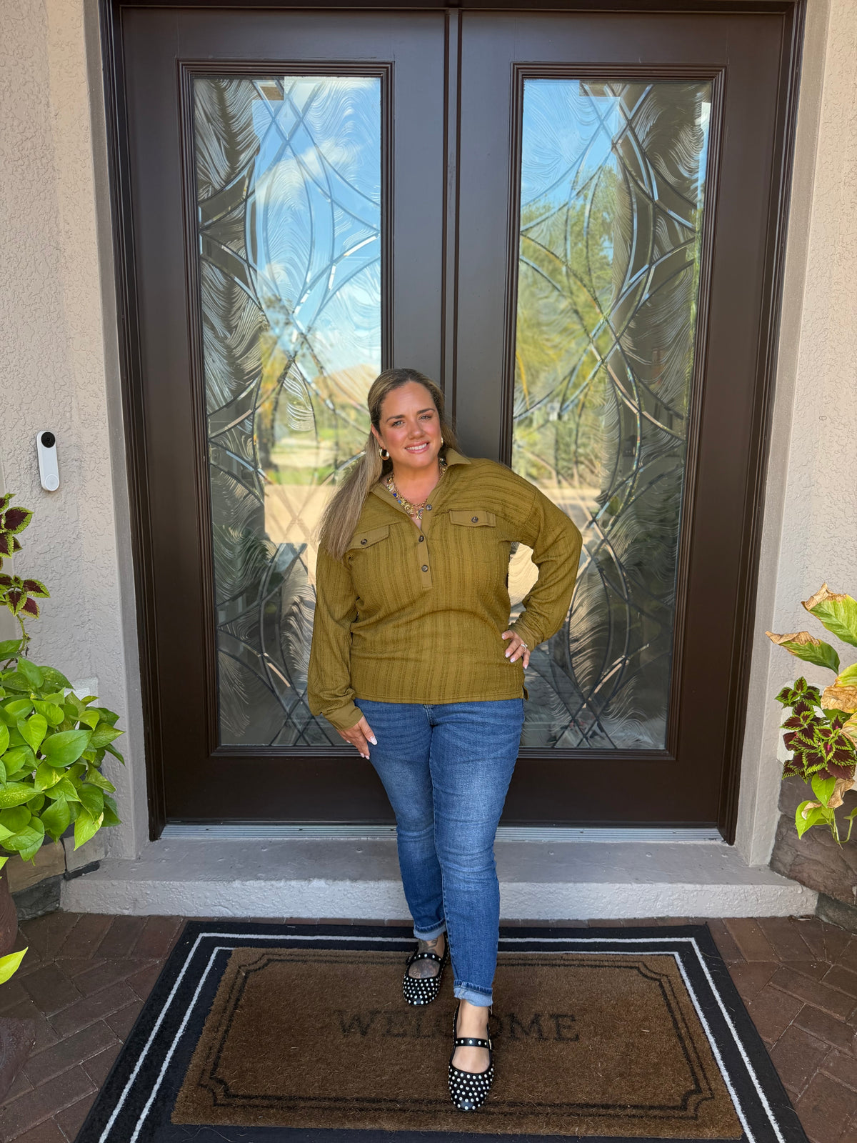Olive Luxe Knit Top