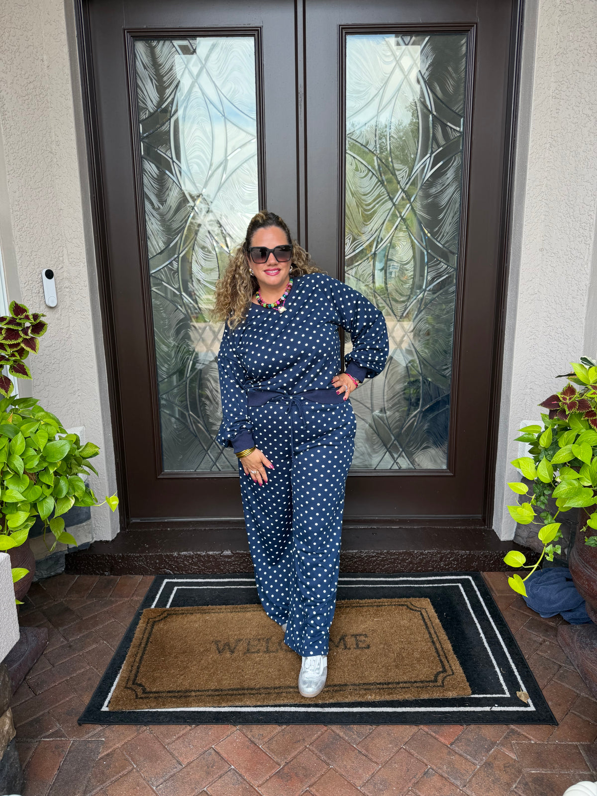 Navy Blue Playful Polka Dot