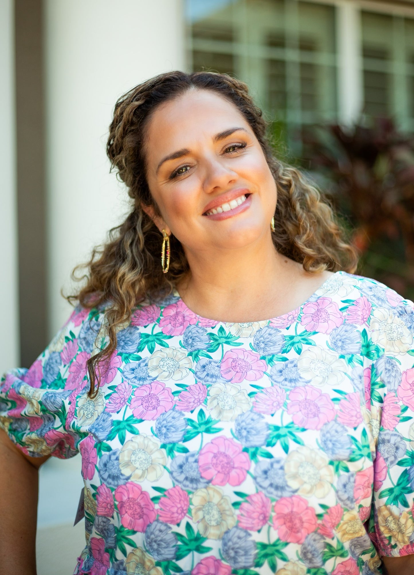 Floral Scalloped Hem Dress