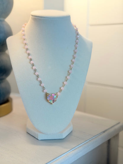 Iridescent Heart Necklace