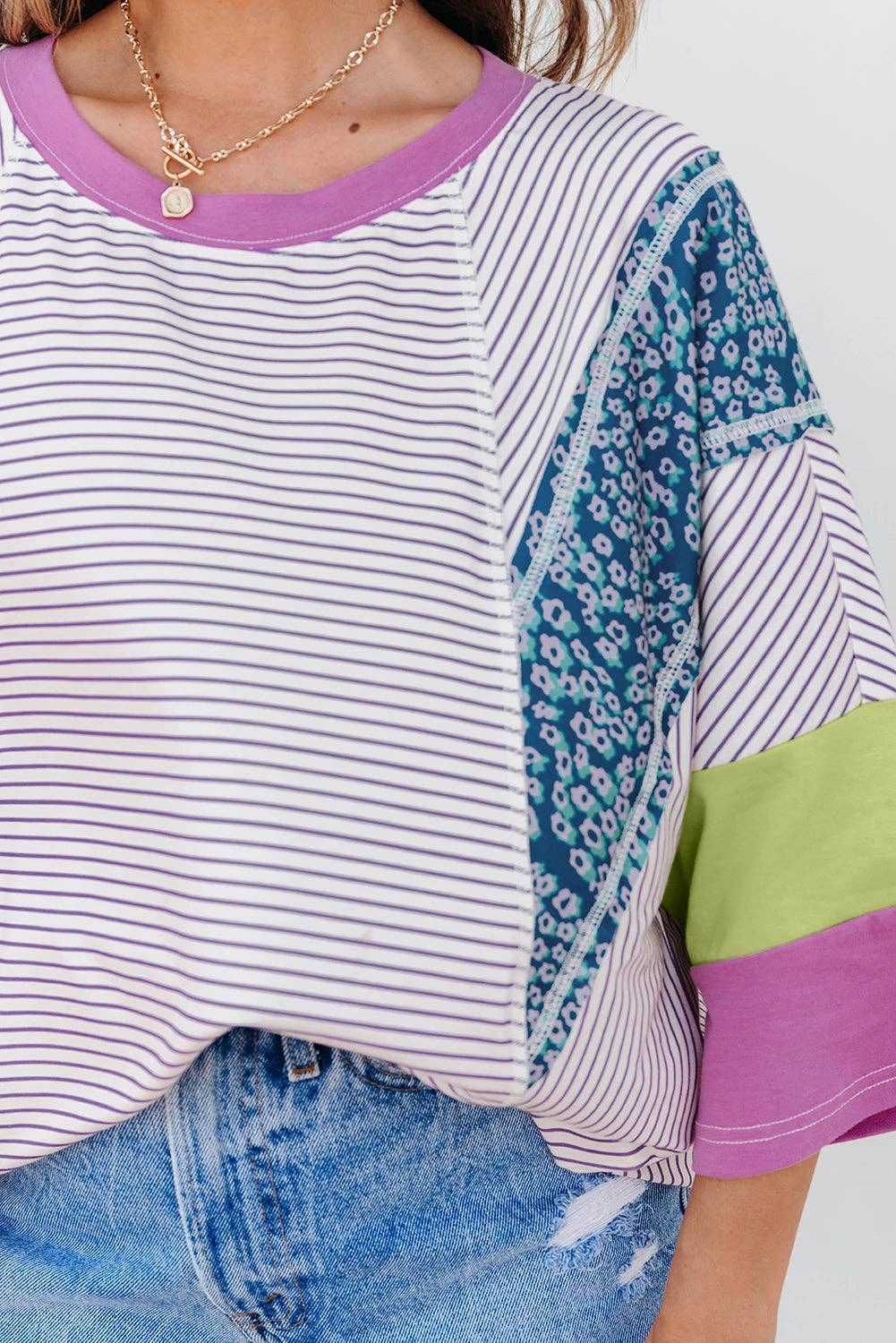 Striped Colorblock Top