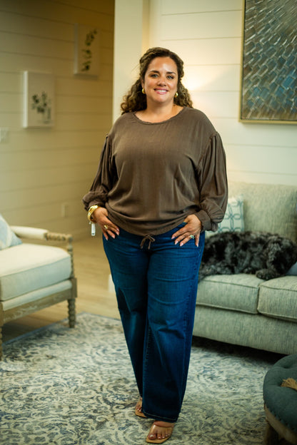 Linen Long Sleeve Top