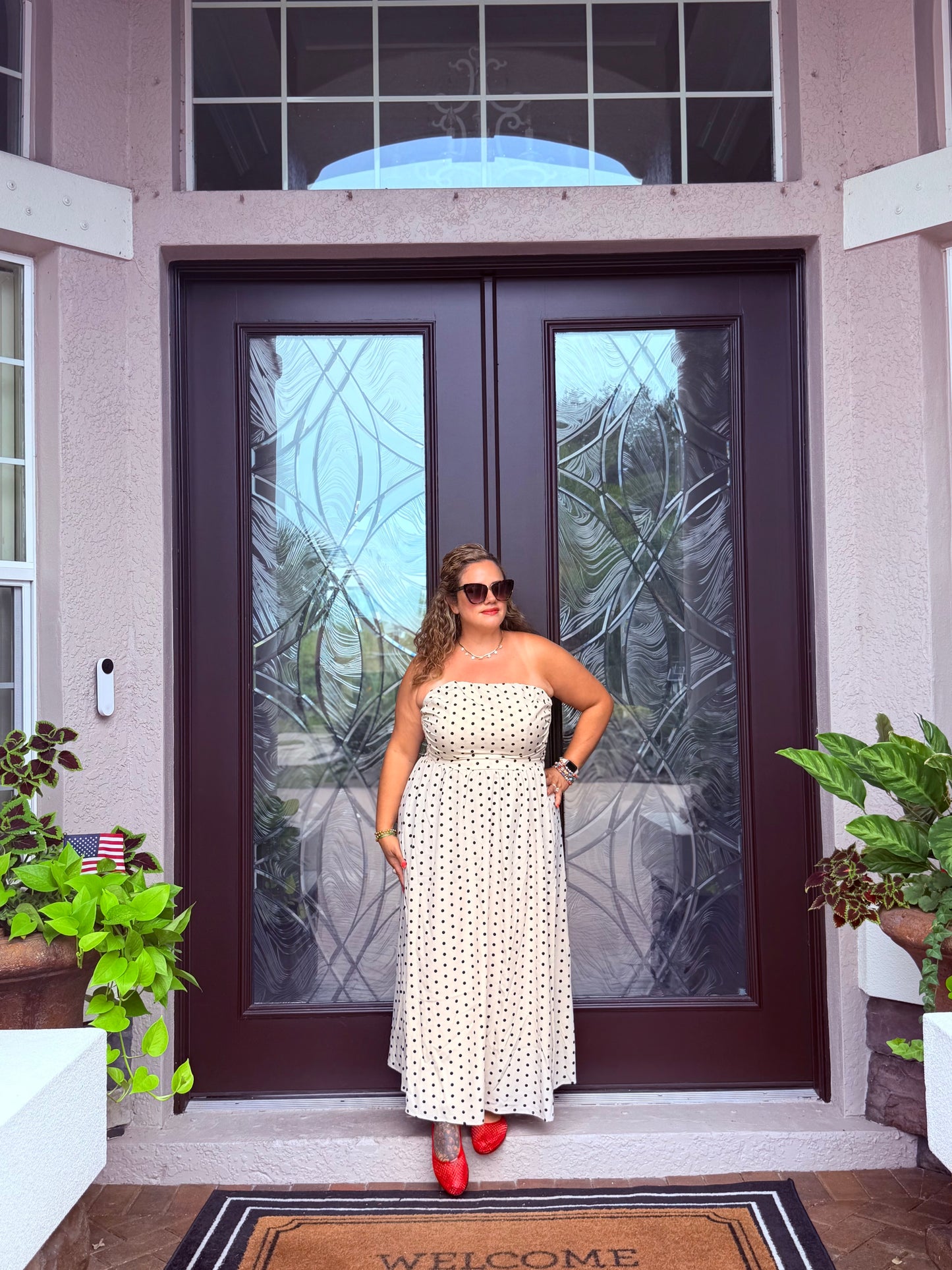Strapless Polka Dot Maxi Dress *Last One