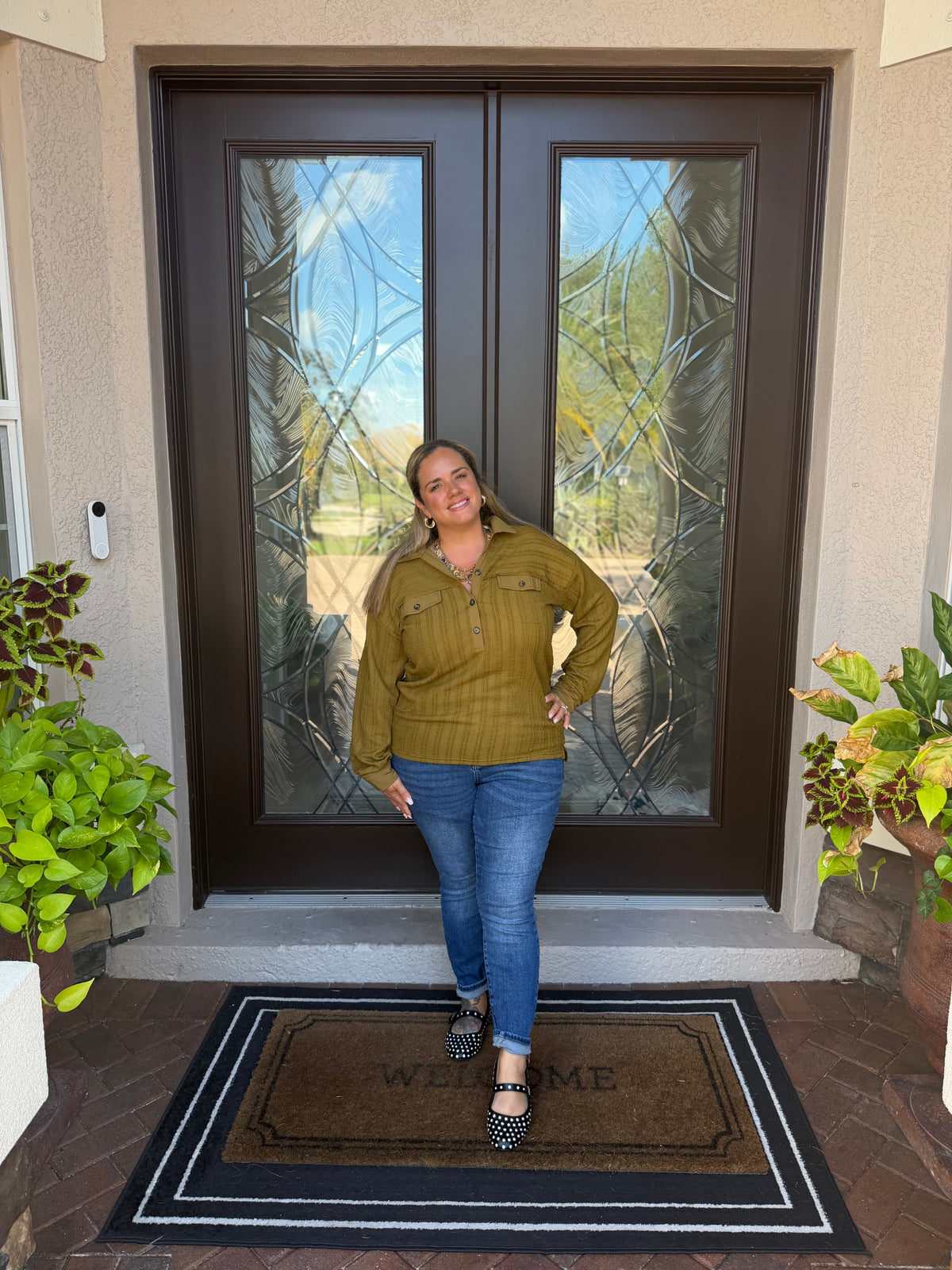 Olive Luxe Knit Top