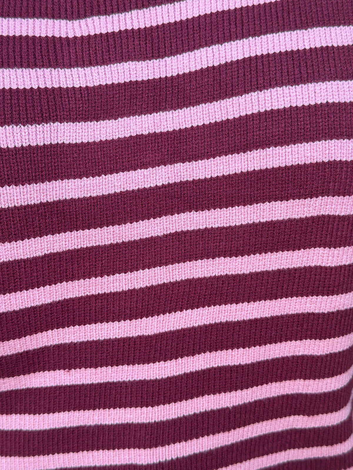 Burgundy & Pink Striped Sweater