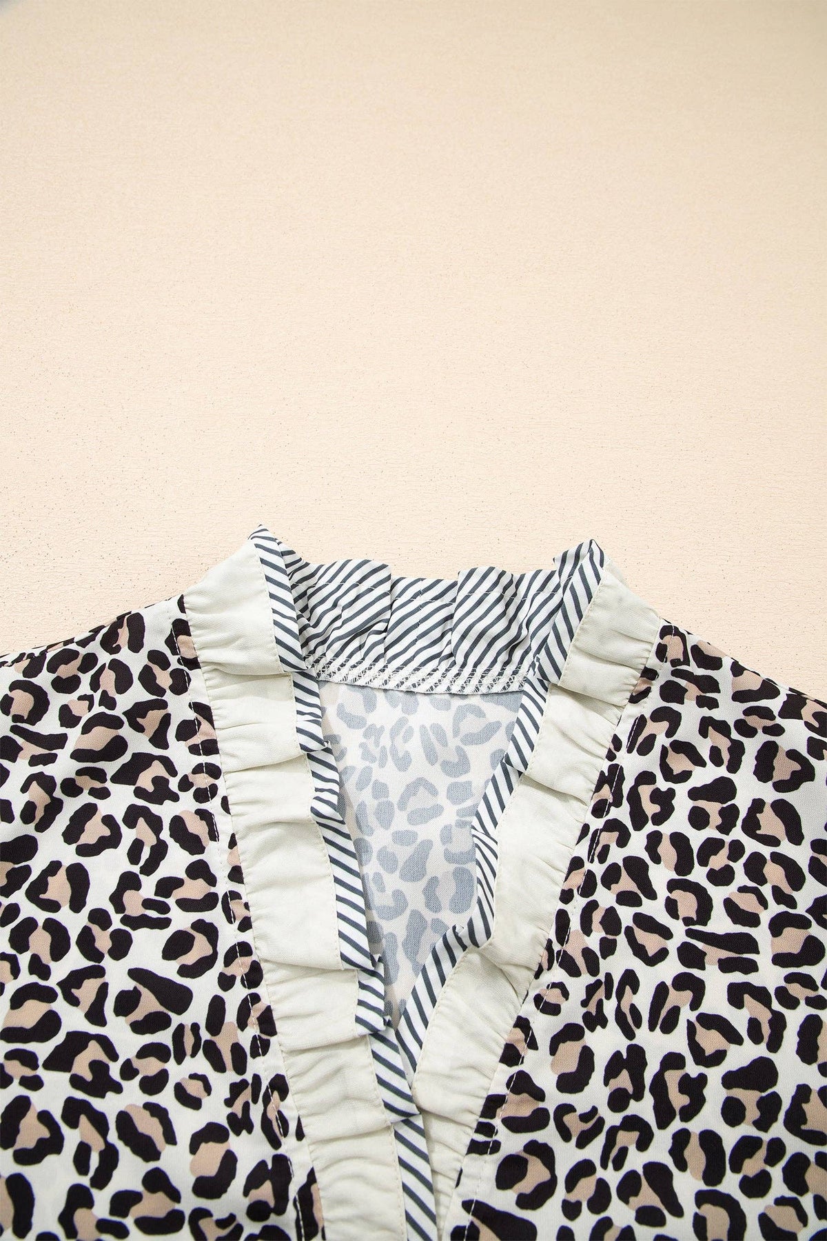 Leopard Print Ruffle Top