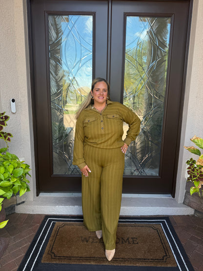 Olive Luxe Knit Top