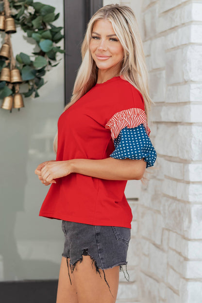 Stars and Stripes Puff Sleeve