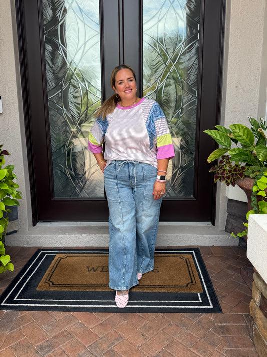 Striped Colorblock Top