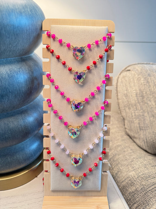 Iridescent Heart Necklace
