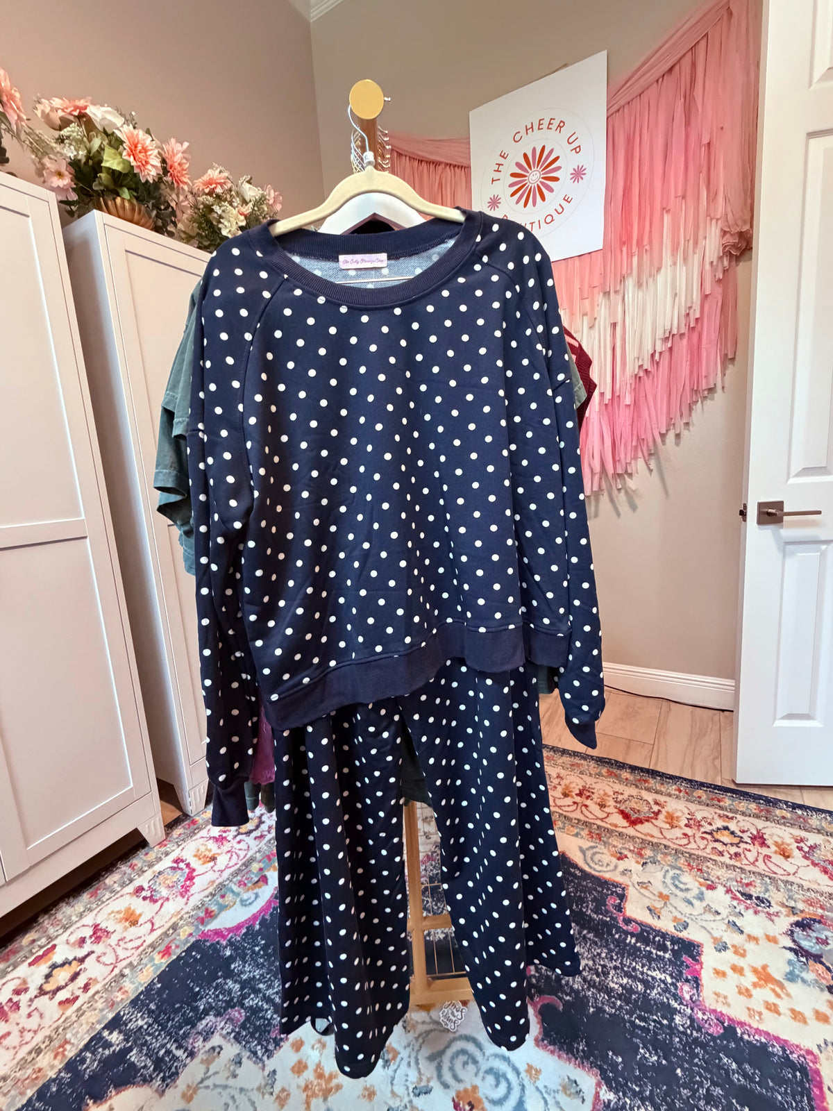 Navy Blue Playful Polka Dot