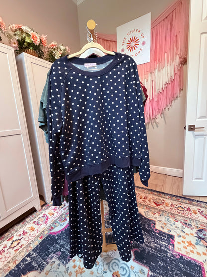 Navy Blue Playful Polka Dot