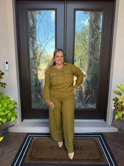 Olive Luxe Knit Top