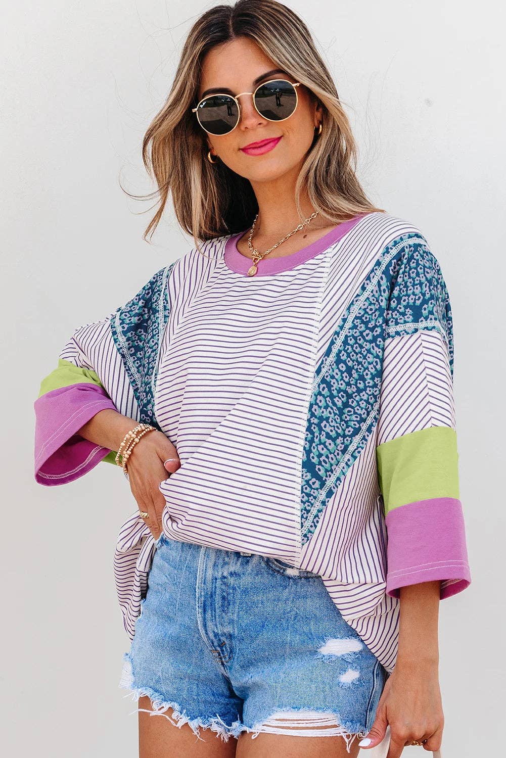 Striped Colorblock Top