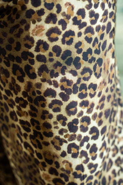 Plus Leopard Scalloped Pants