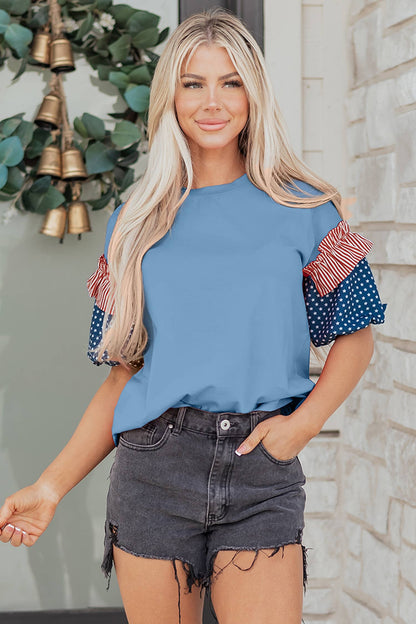 Stars and Stripes Puff Sleeve