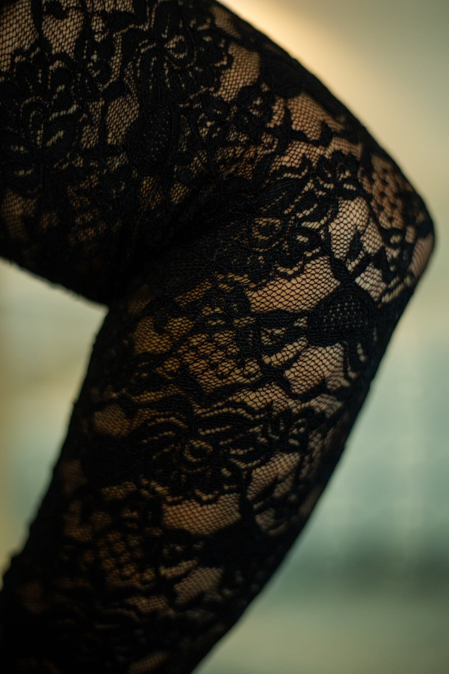 Long Sleeve Lace Knit Top