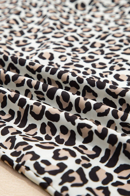 Leopard Print Ruffle Top