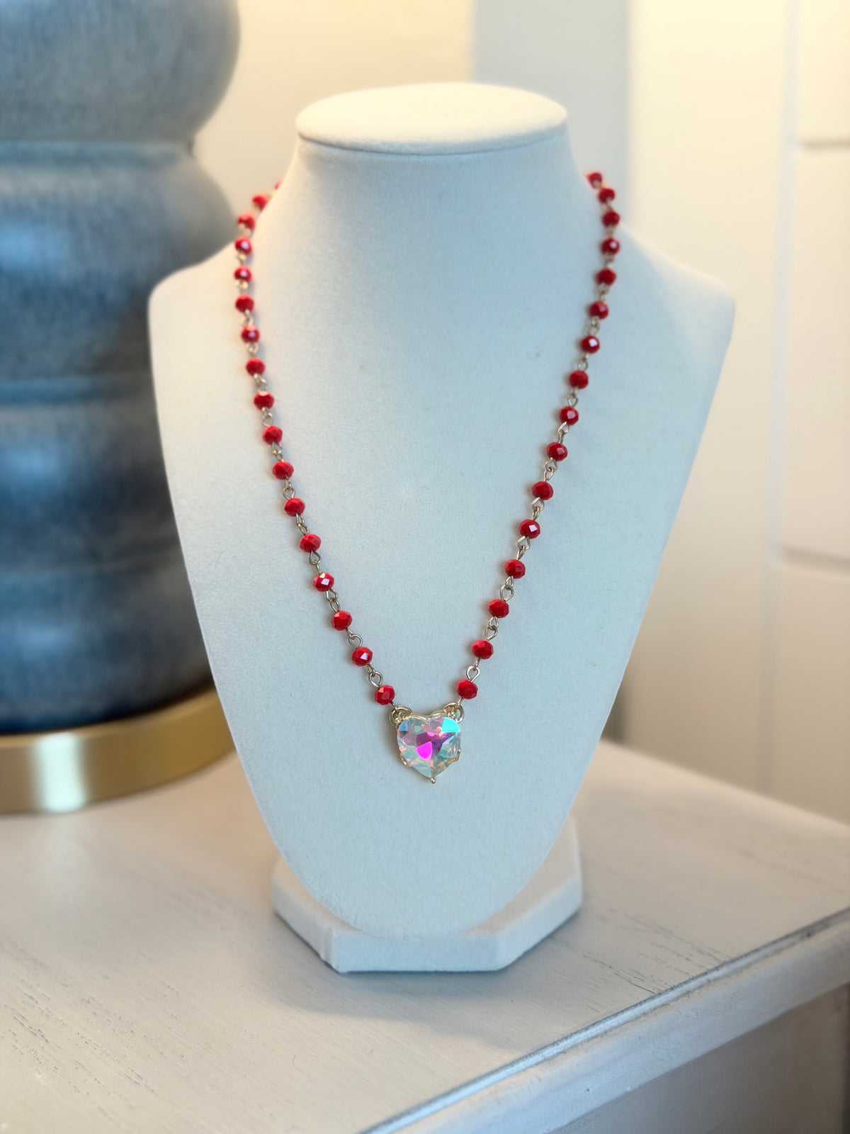 Iridescent Heart Necklace