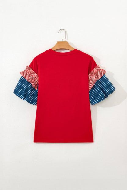 Stars and Stripes Puff Sleeve