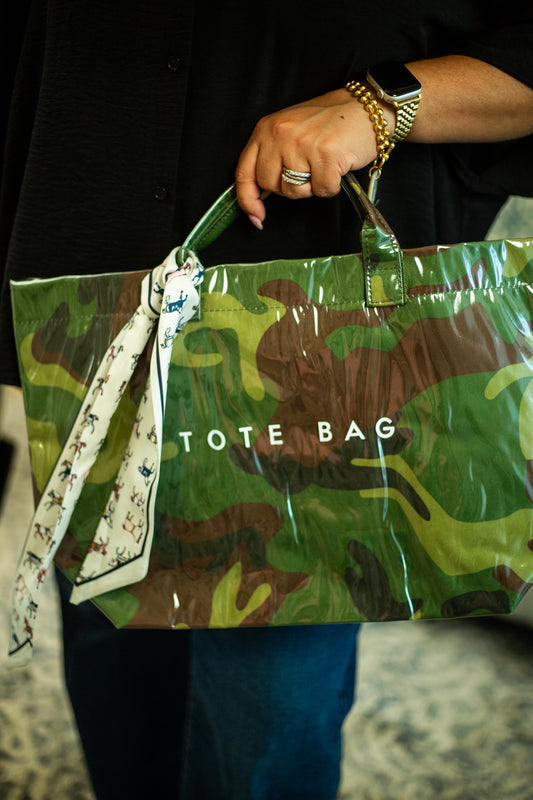 Oversized Everyday Tote with Twilly Scarf