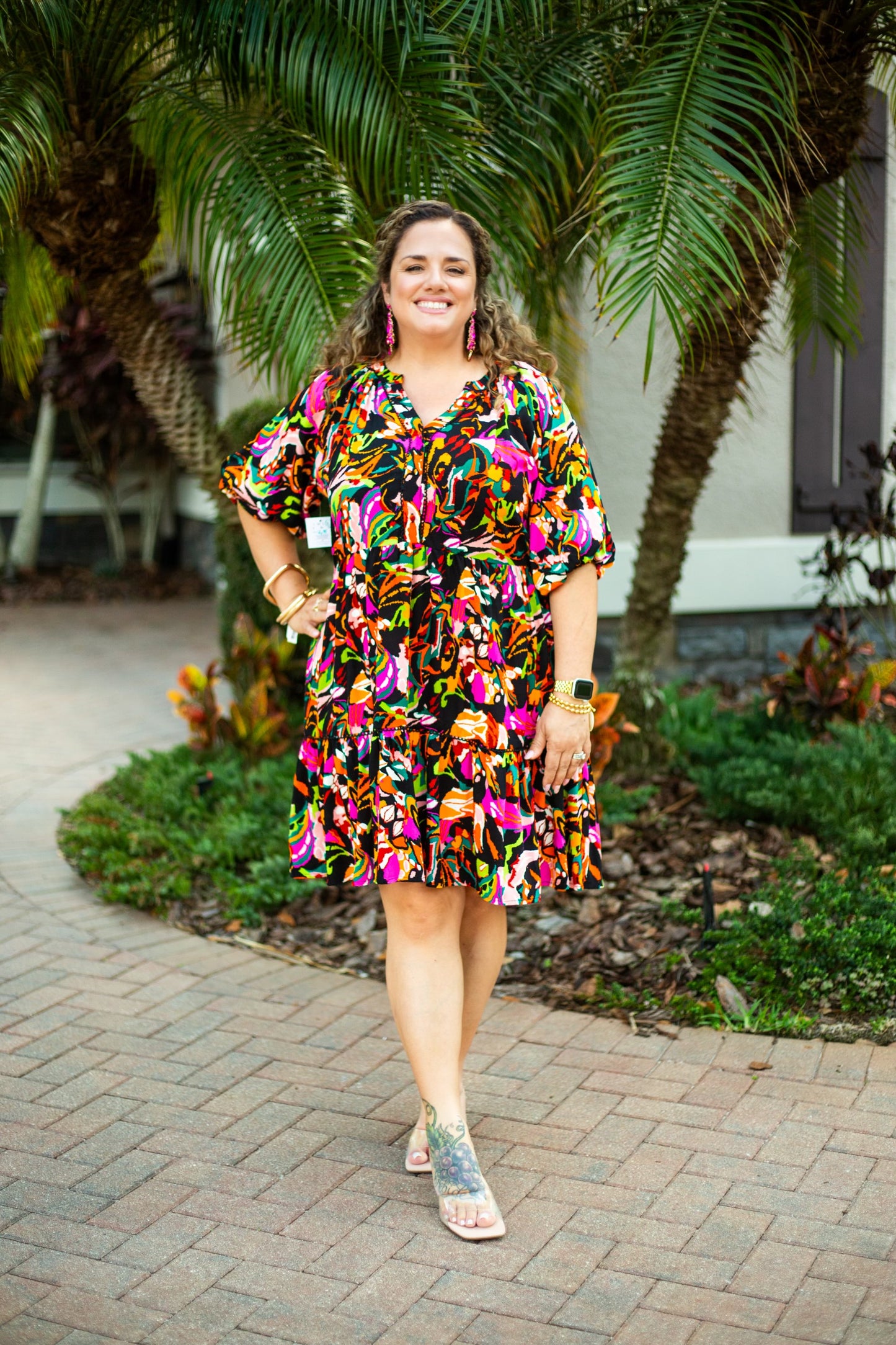 The KK- Vibrant Funky Pop Dress