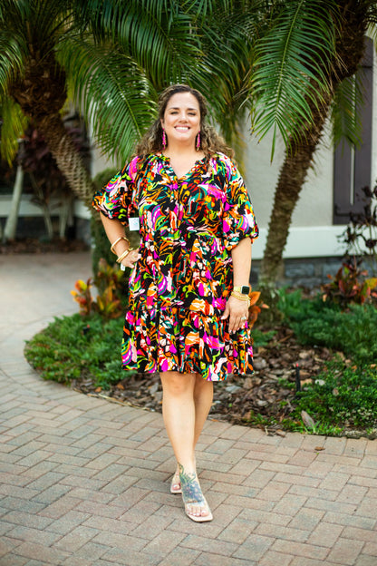 The KK- Vibrant Funky Pop Dress