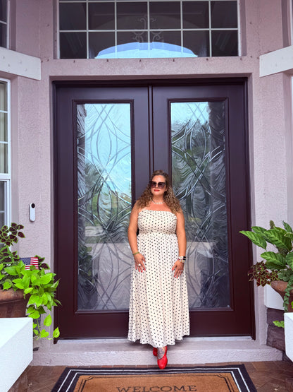 Strapless Polka Dot Maxi Dress *Last One