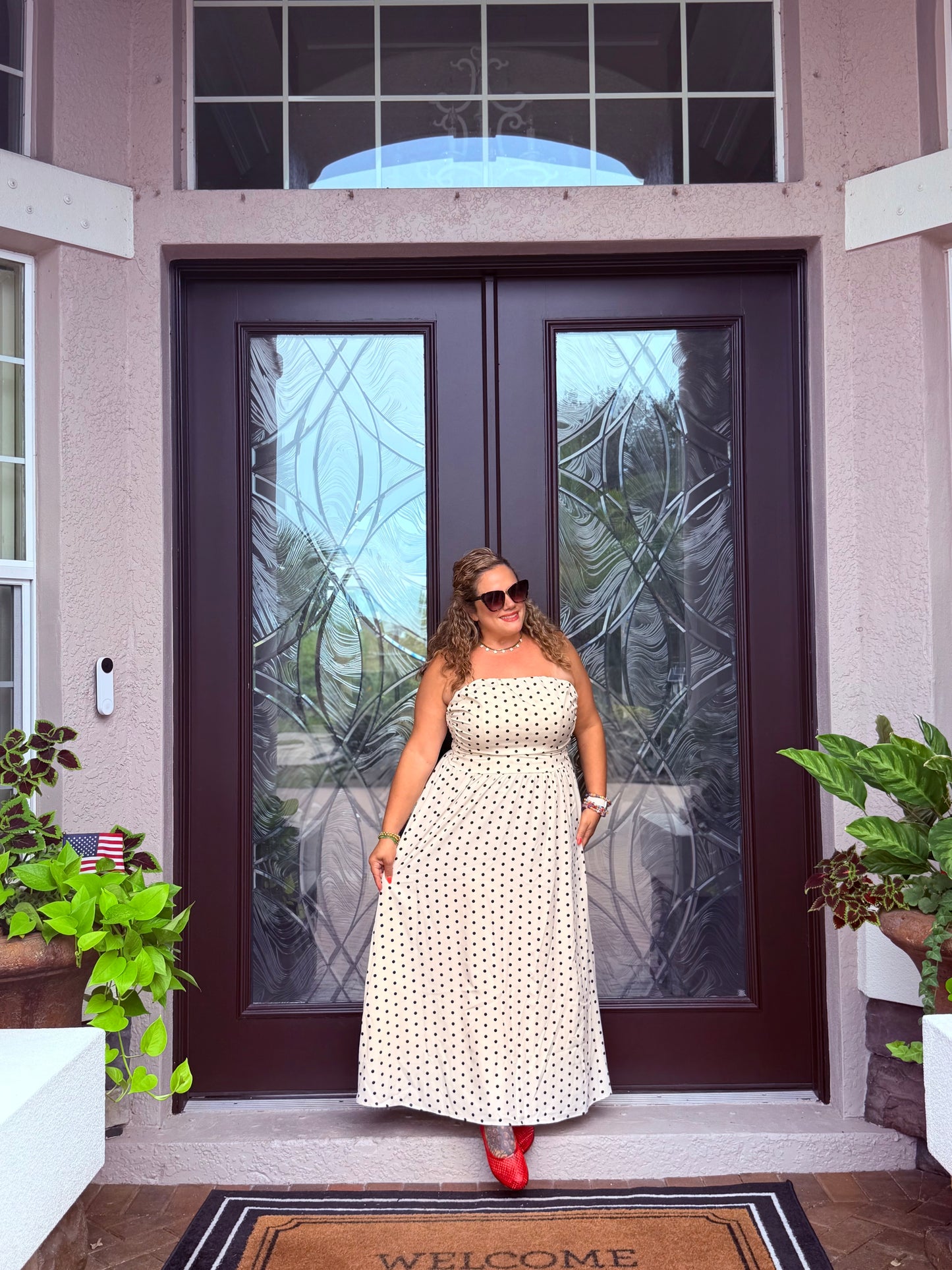 Strapless Polka Dot Maxi Dress *Last One