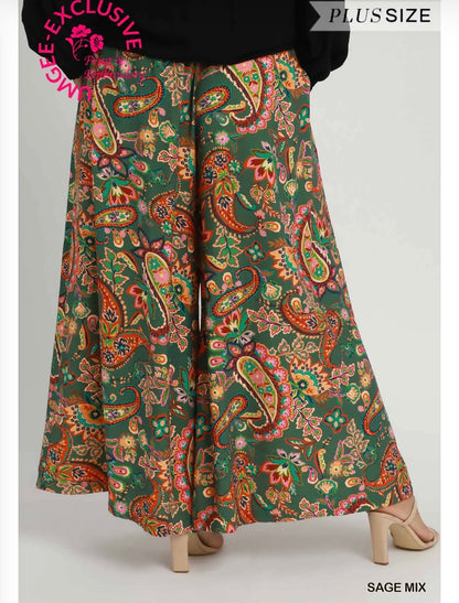 Paisley Print Pants