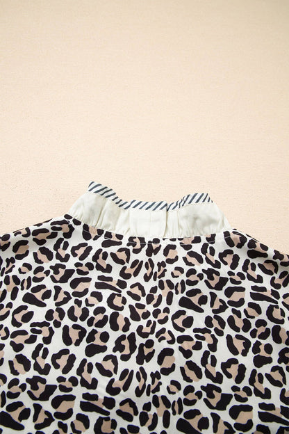 Leopard Print Ruffle Top