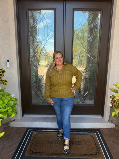 Olive Luxe Knit Top