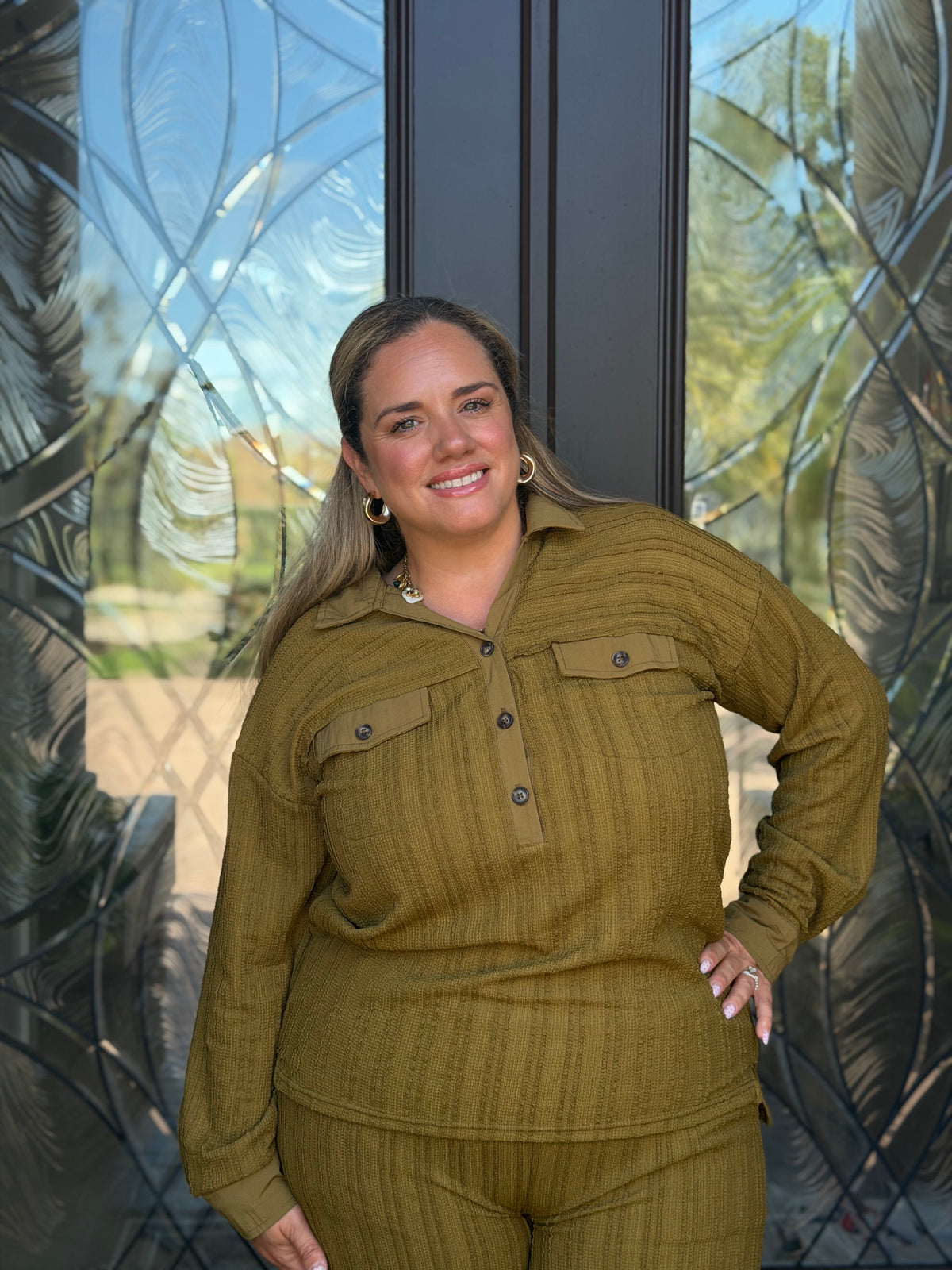 Olive Luxe Knit Top