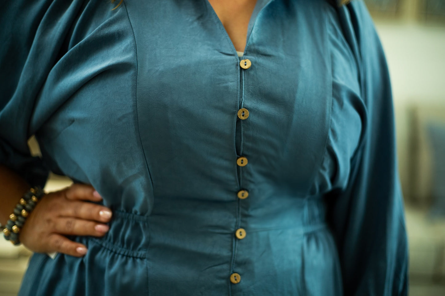 The Mary- Satin Midi Dress