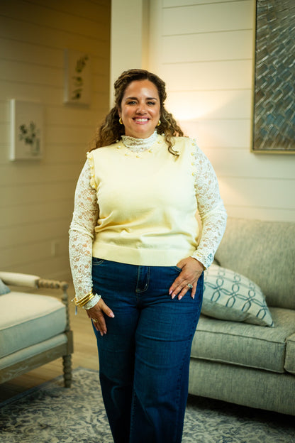 Sleeveless Pearl Knit Top