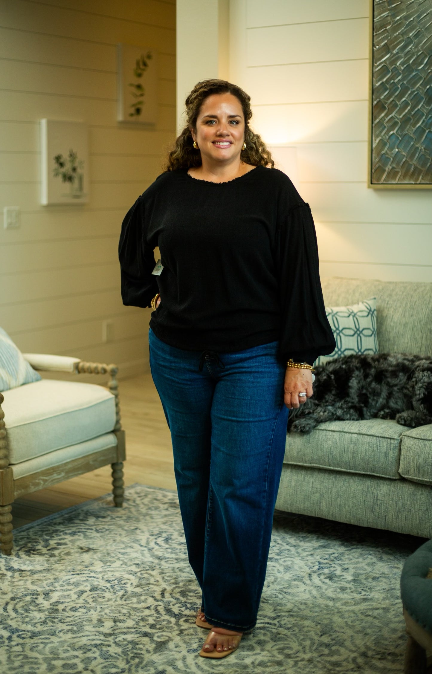 Linen Long Sleeve Top