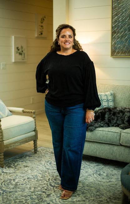 Linen Long Sleeve Top