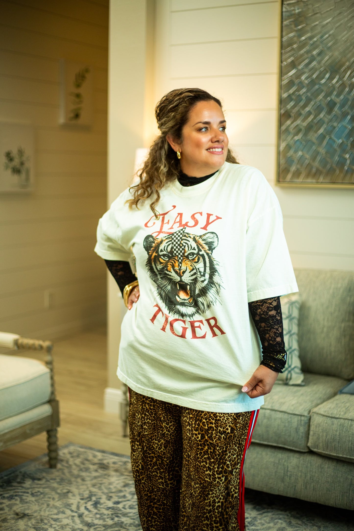 Long Sleeve Lace Knit Top