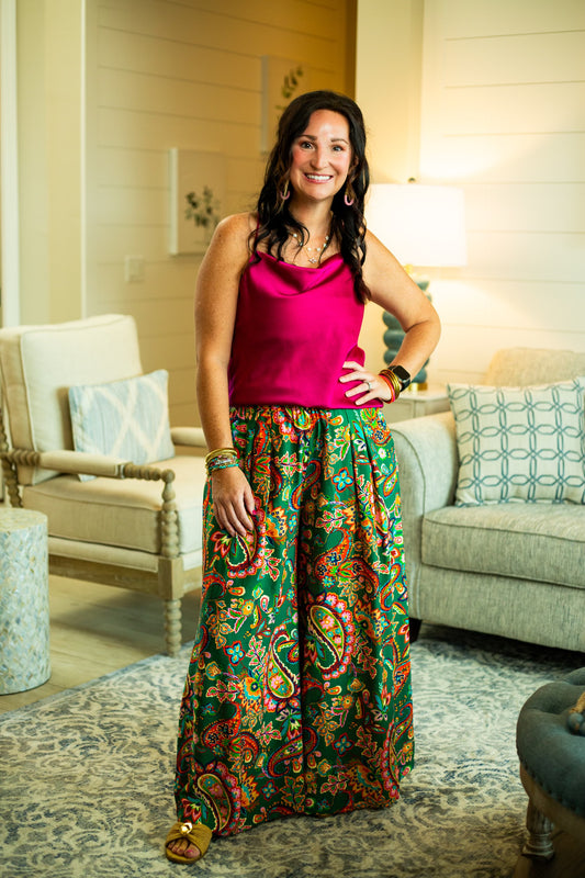 Paisley Print Pants