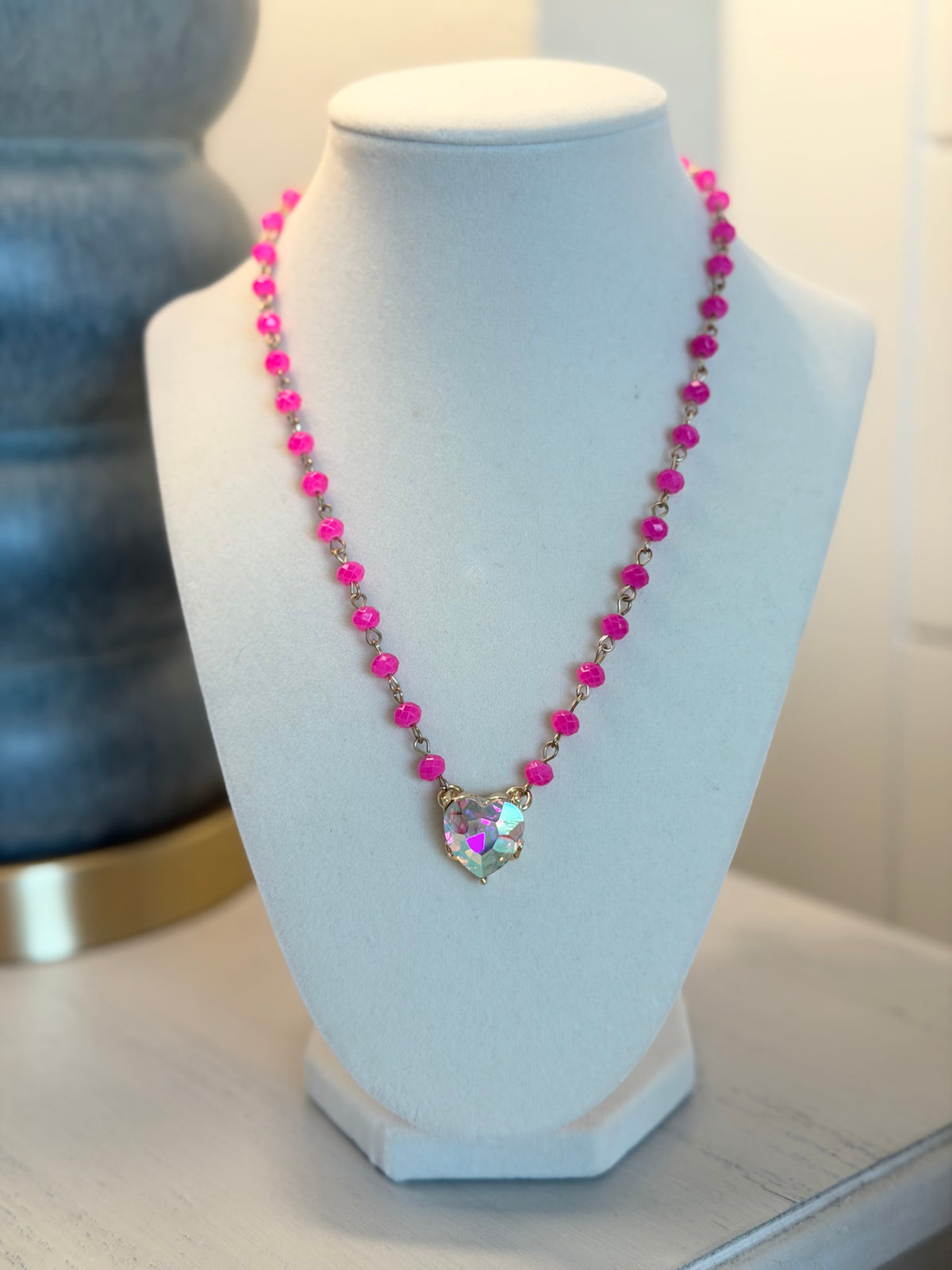 Iridescent Heart Necklace