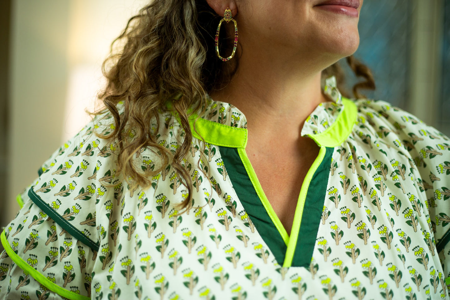 Floral Flutter Sleeve Mini Dress