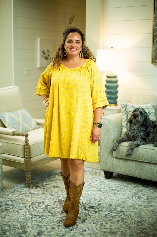 Sunny Days Textured Dress