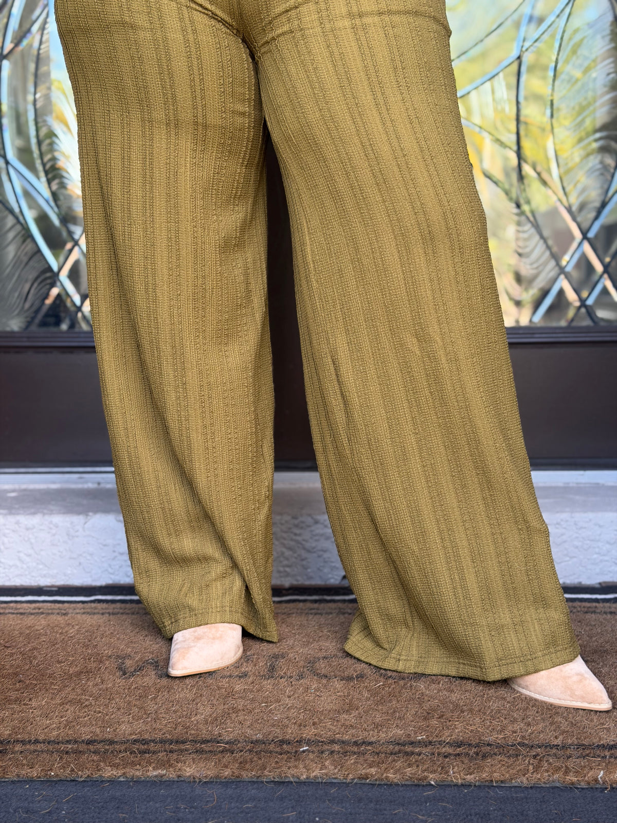 Olive Luxe Wide Leg Pants