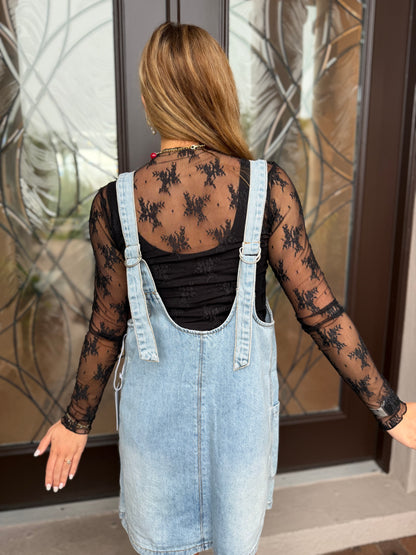 Delicate Touch Lace Top (Black)