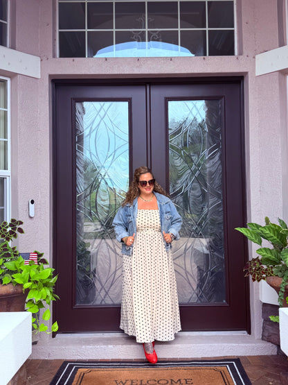 Strapless Polka Dot Maxi Dress *Last One