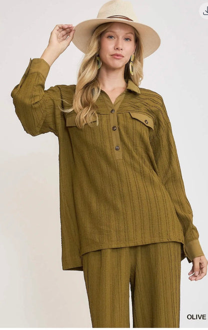 Olive Luxe Knit Top